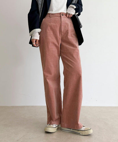 燈芯絨直筒褲