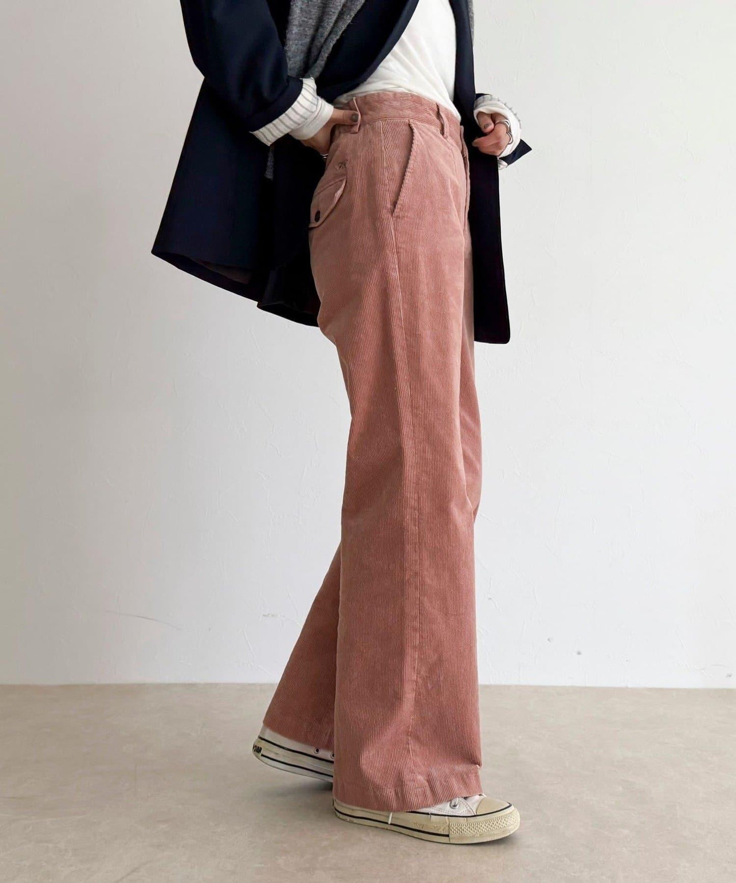 燈芯絨直筒褲