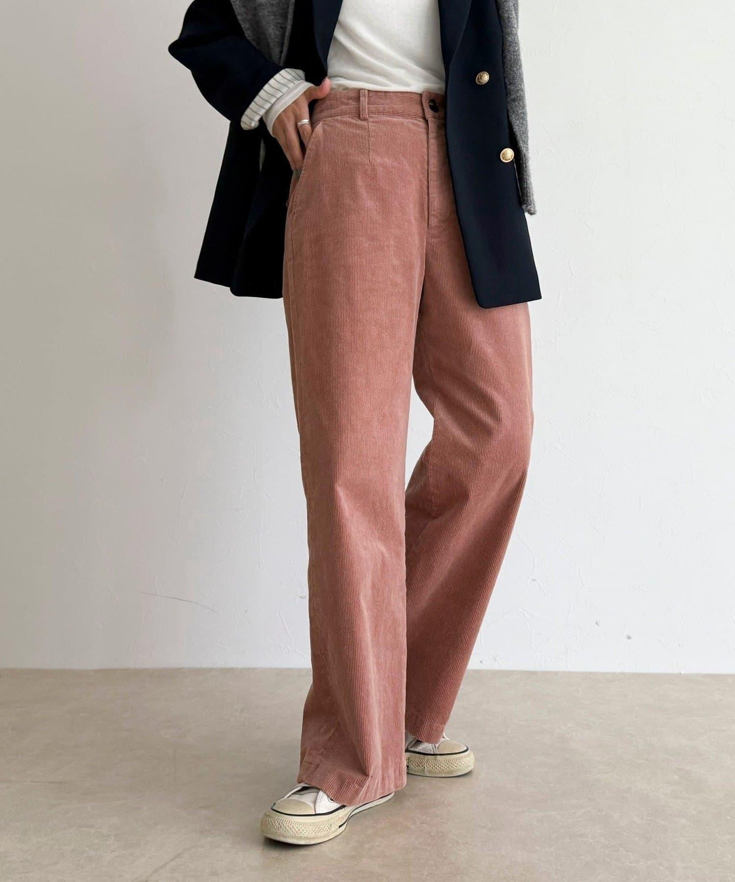 燈芯絨直筒褲