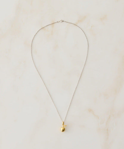 《スターリングシルバー使用》金色蘋果項鍊