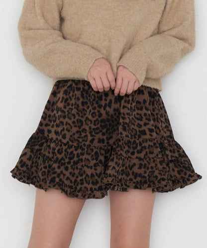 【RAY CASSIN】豹紋層疊迷你裙