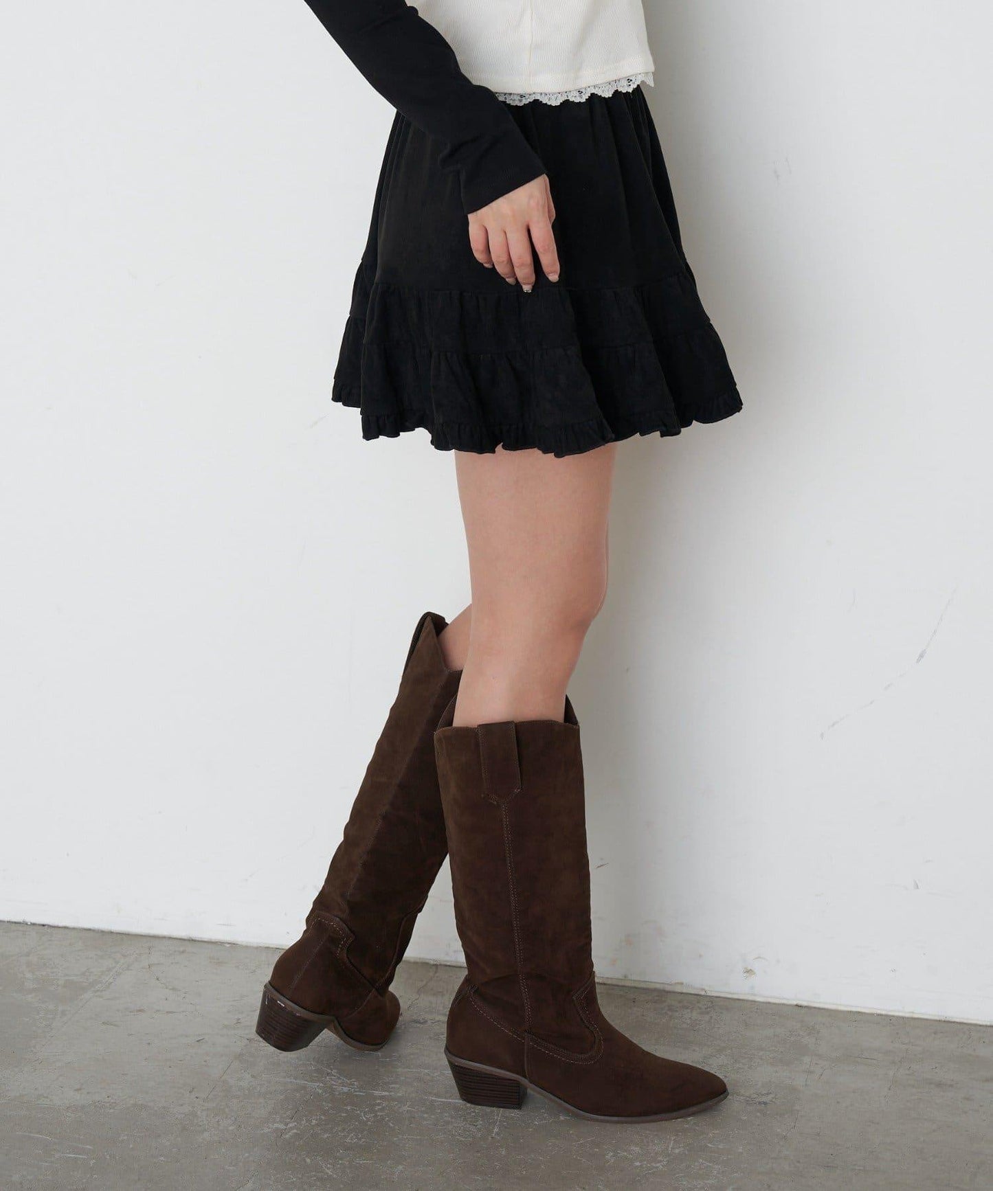 【RAY CASSIN】豹紋層疊迷你裙