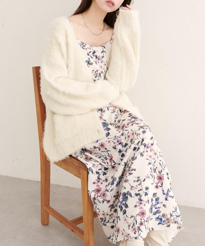 【natural couture】花卉圖案吊帶連衣裙