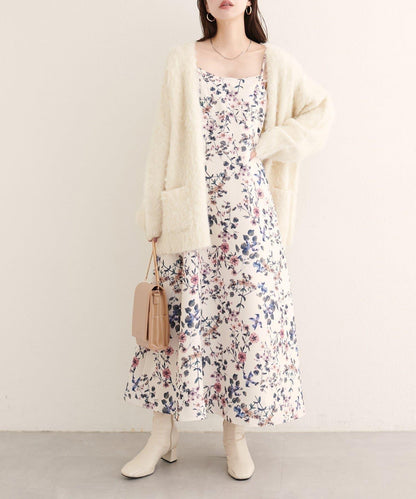 【natural couture】花卉圖案吊帶連衣裙