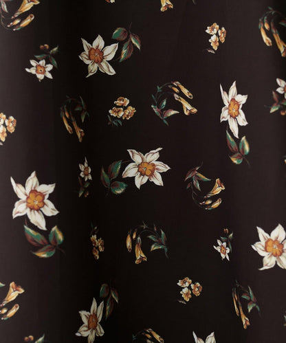 【natural couture】花卉印花喇叭裙