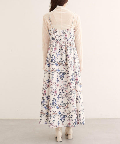 【natural couture】花卉圖案吊帶連衣裙