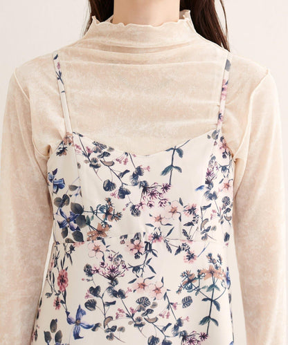 【natural couture】花卉圖案吊帶連衣裙