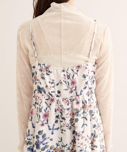 【natural couture】花卉圖案吊帶連衣裙