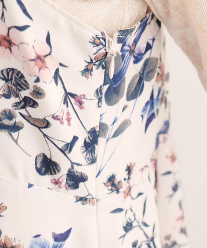 【natural couture】花卉圖案吊帶連衣裙