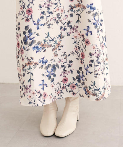 【natural couture】花卉圖案吊帶連衣裙