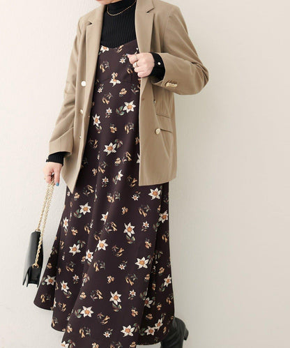 【natural couture】花卉圖案吊帶連衣裙