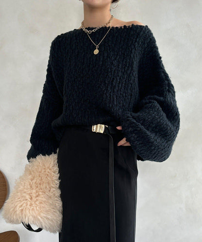 羊毛粗花呢針織衫