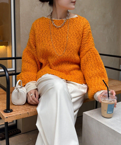 羊毛粗花呢針織衫