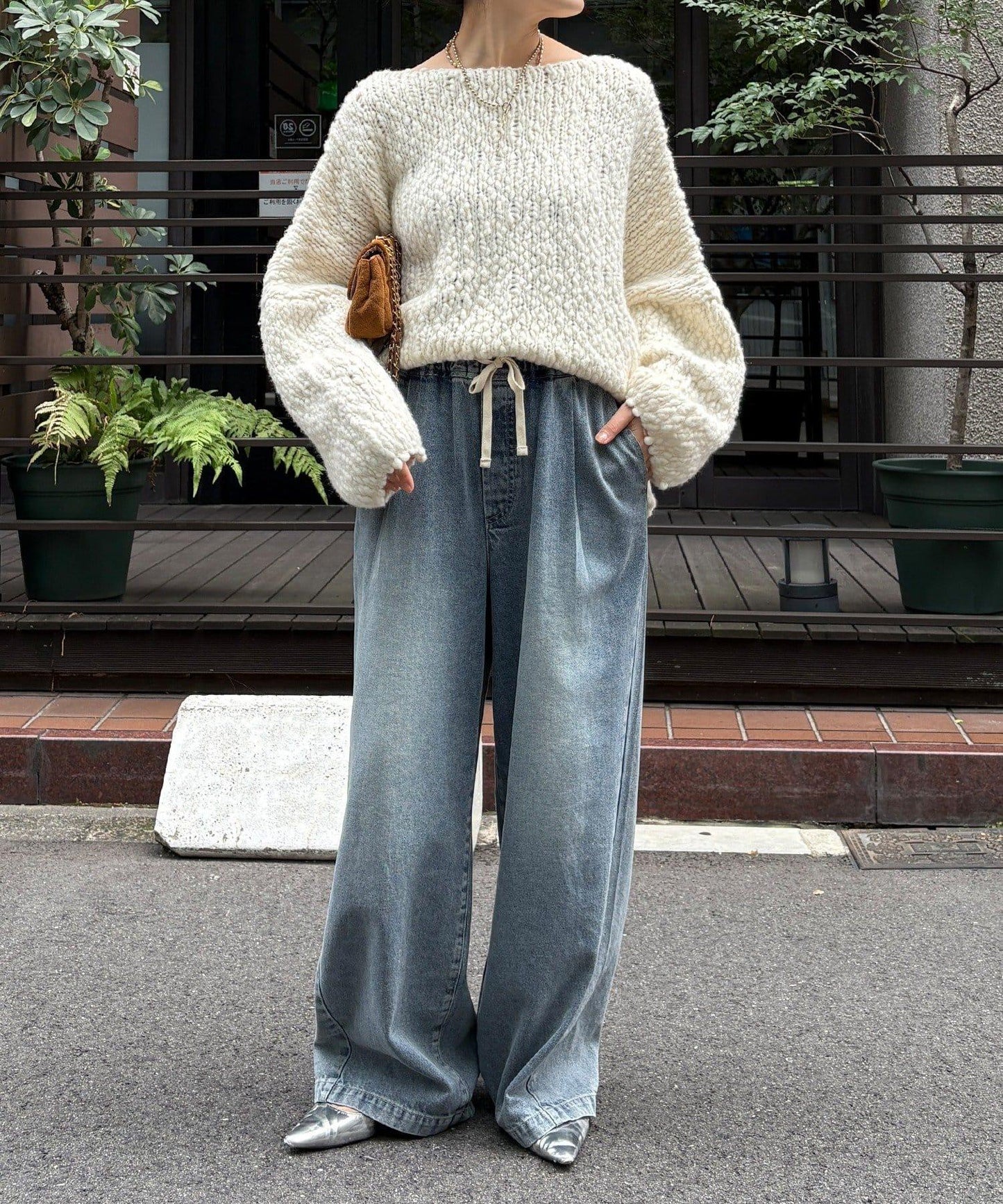 羊毛粗花呢針織衫