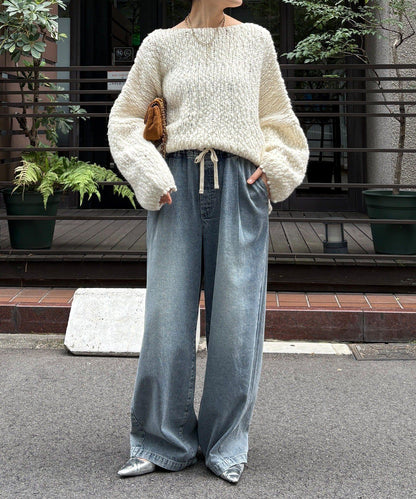 羊毛粗花呢針織衫