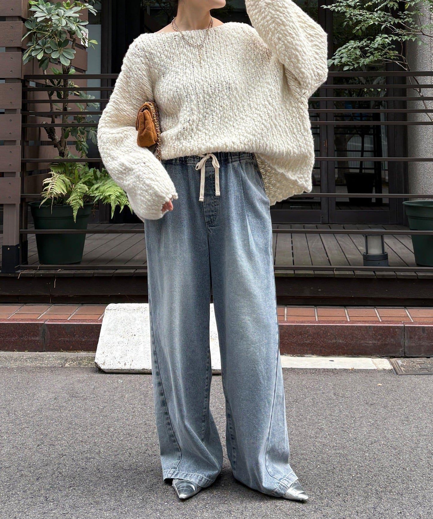 羊毛粗花呢針織衫