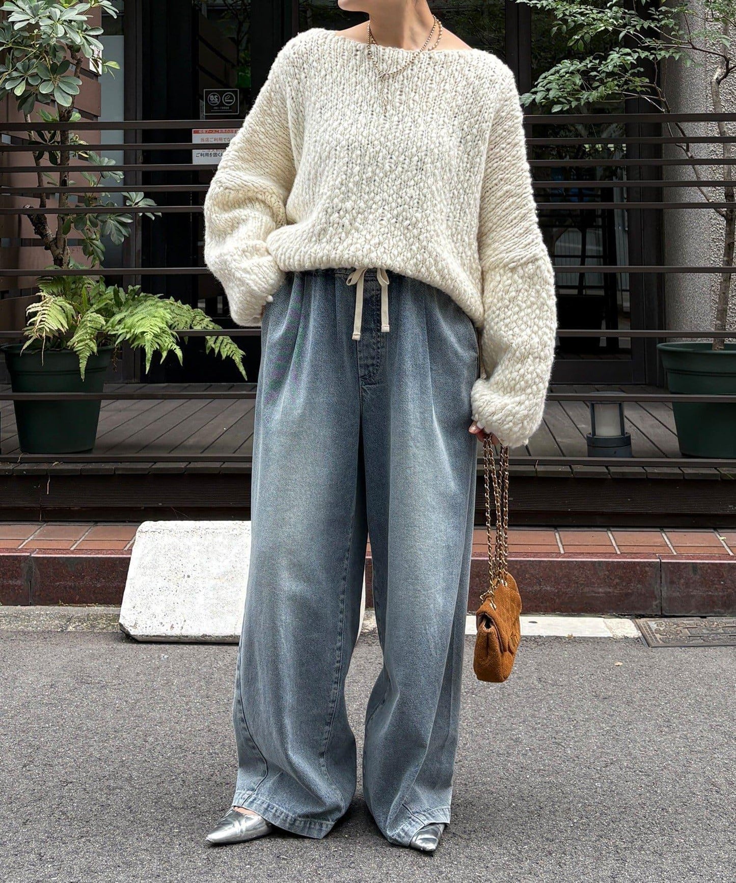 羊毛粗花呢針織衫