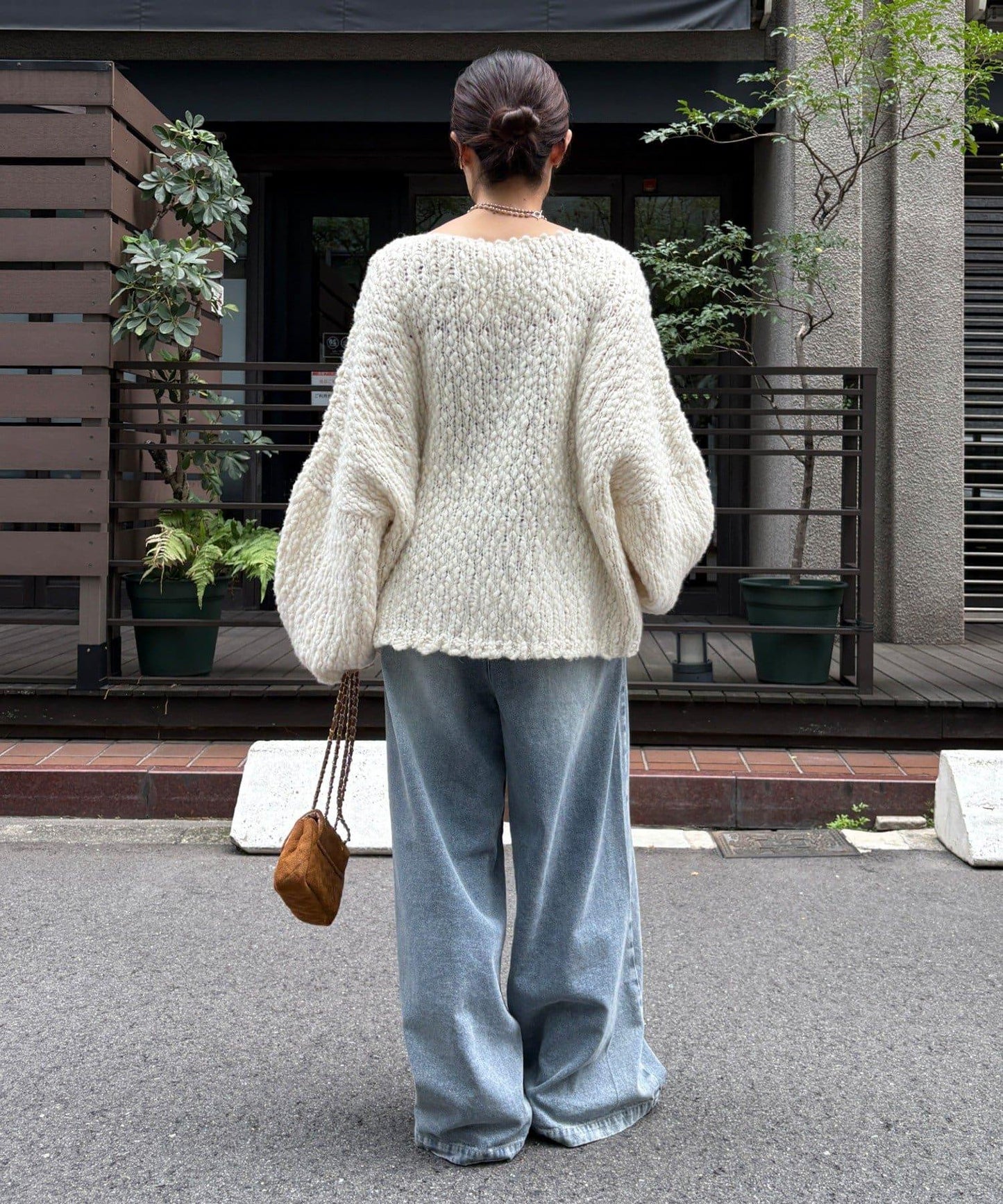 羊毛粗花呢針織衫