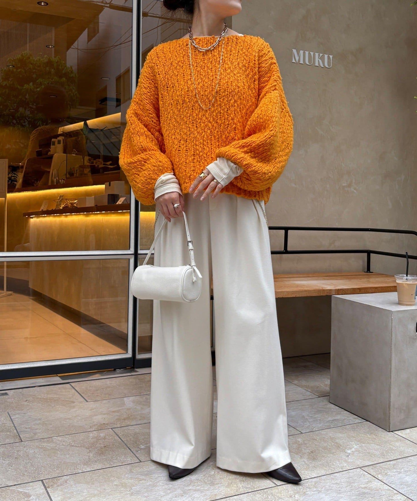 羊毛粗花呢針織衫