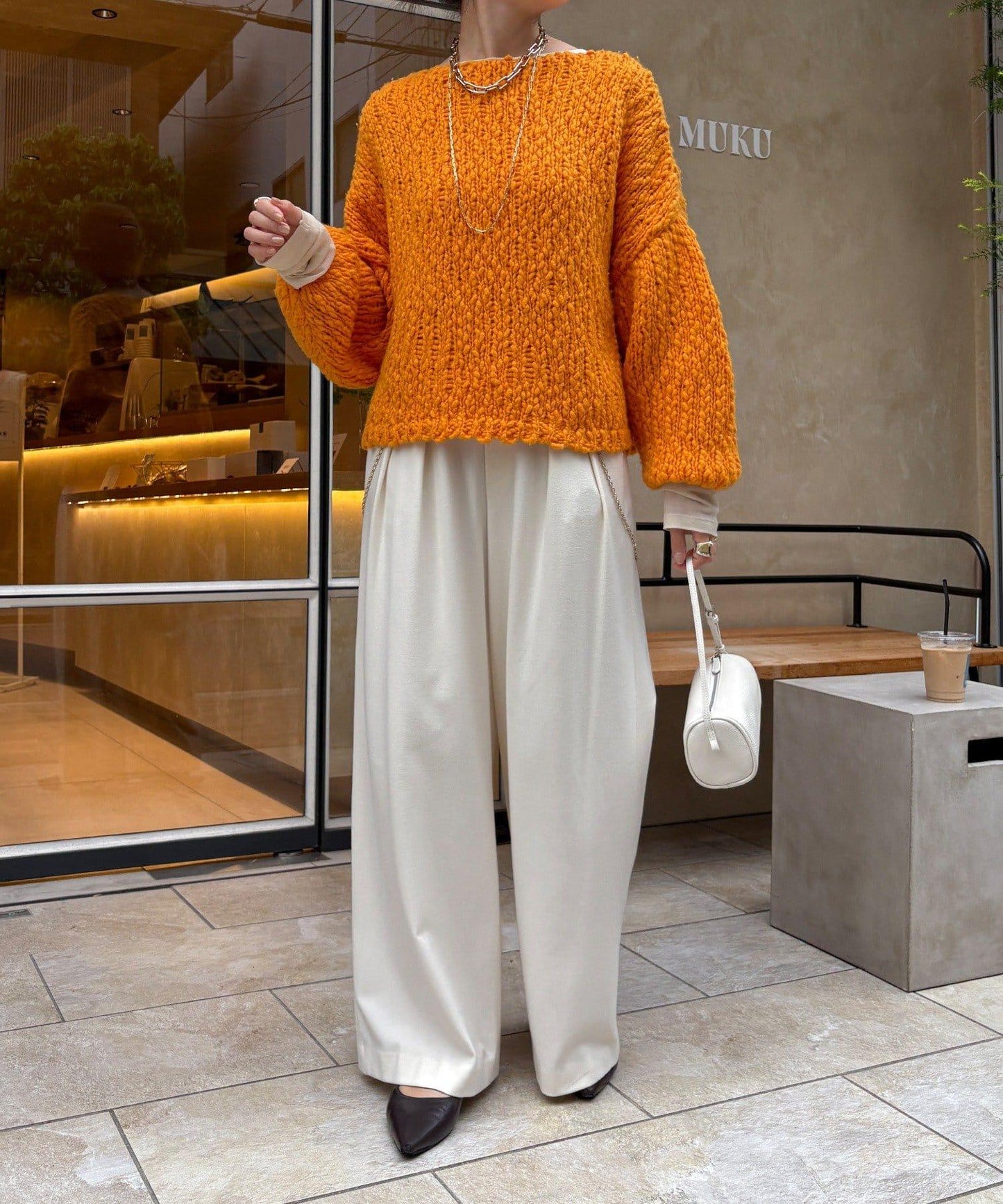 羊毛粗花呢針織衫