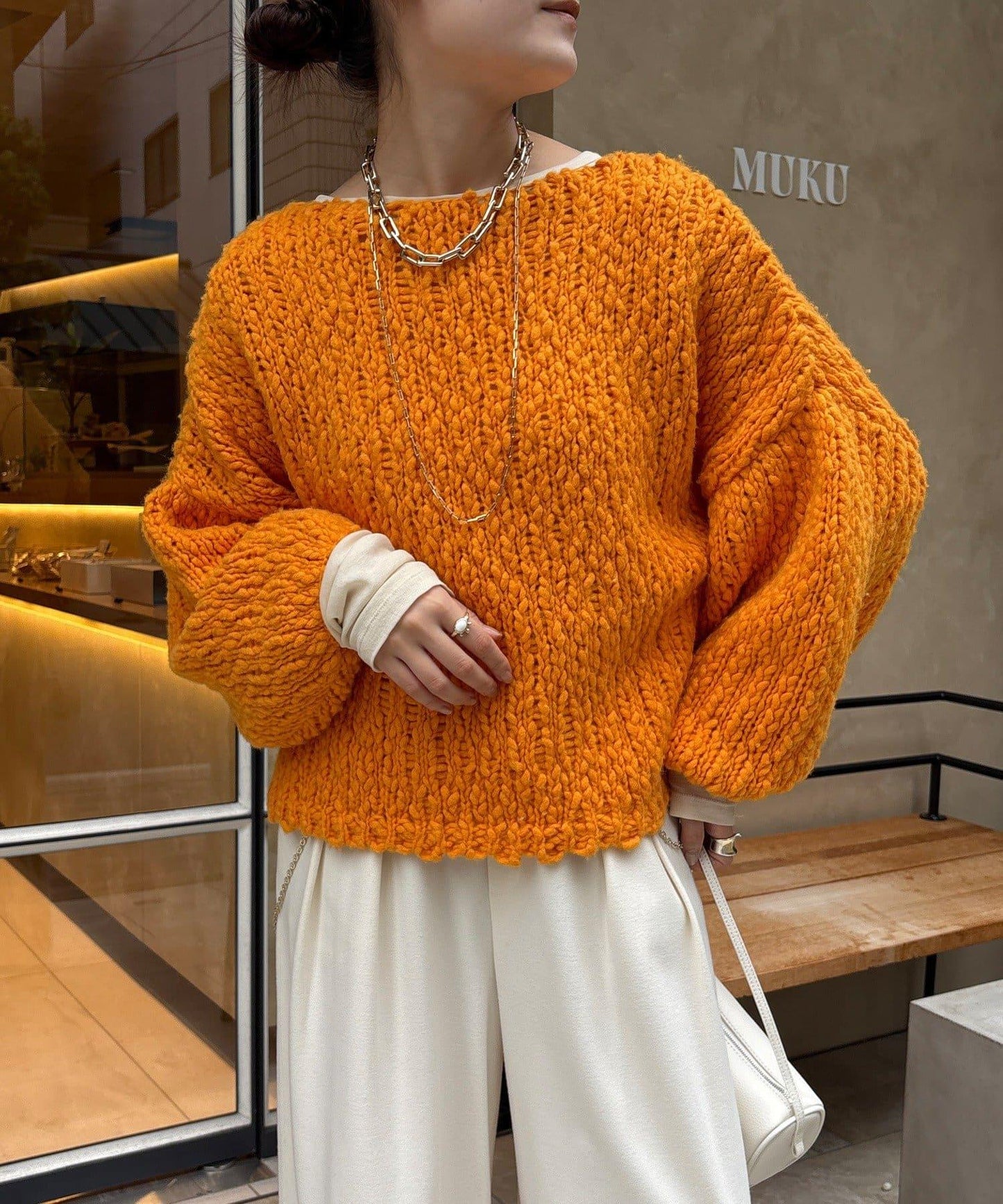 羊毛粗花呢針織衫