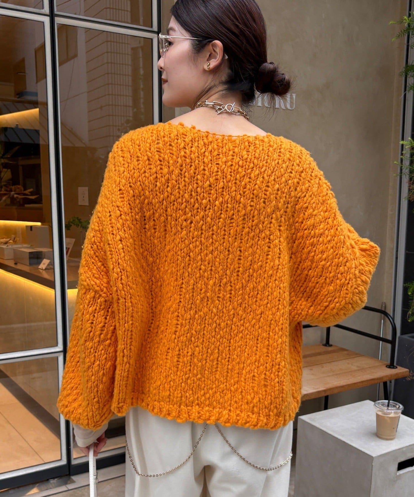 羊毛粗花呢針織衫