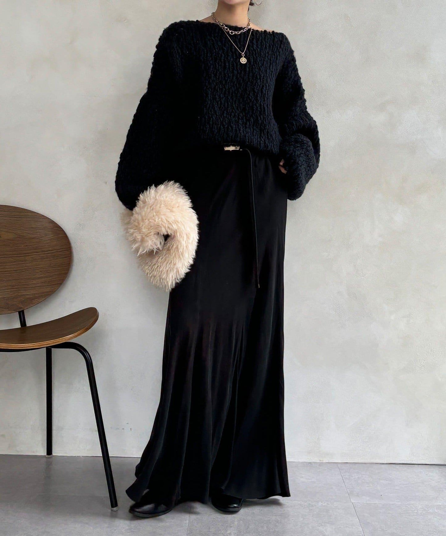 羊毛粗花呢針織衫