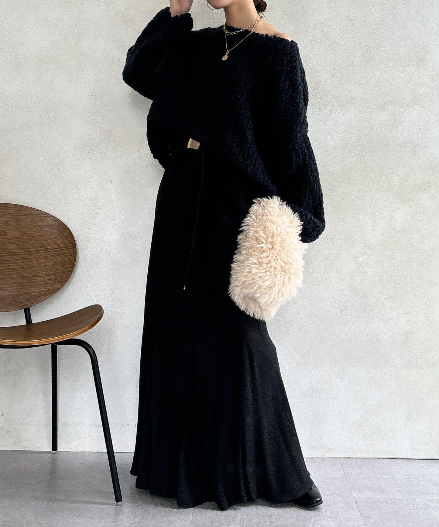 羊毛粗花呢針織衫