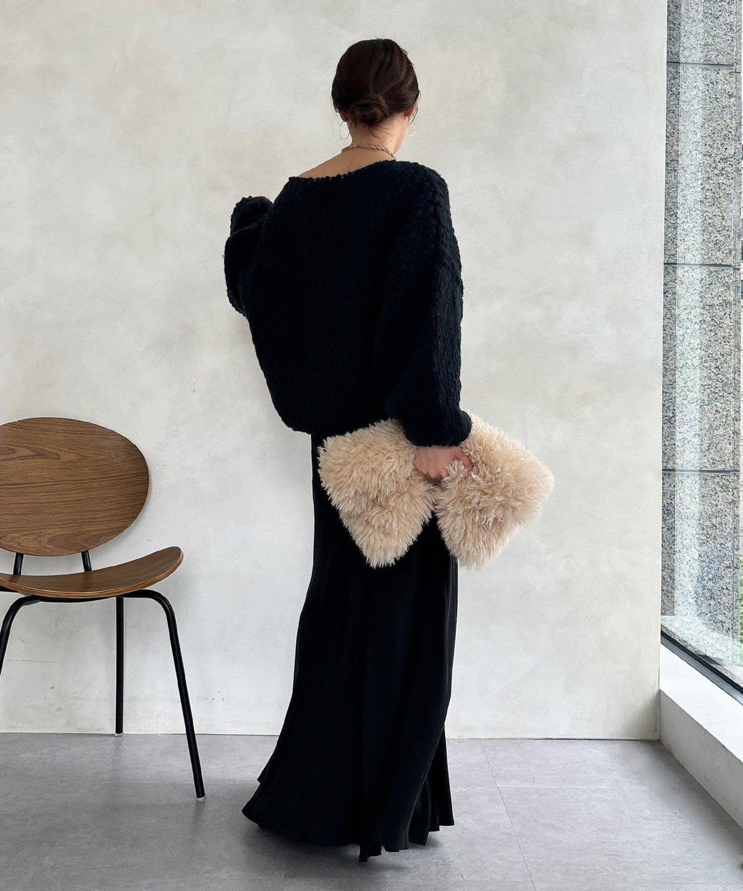 羊毛粗花呢針織衫