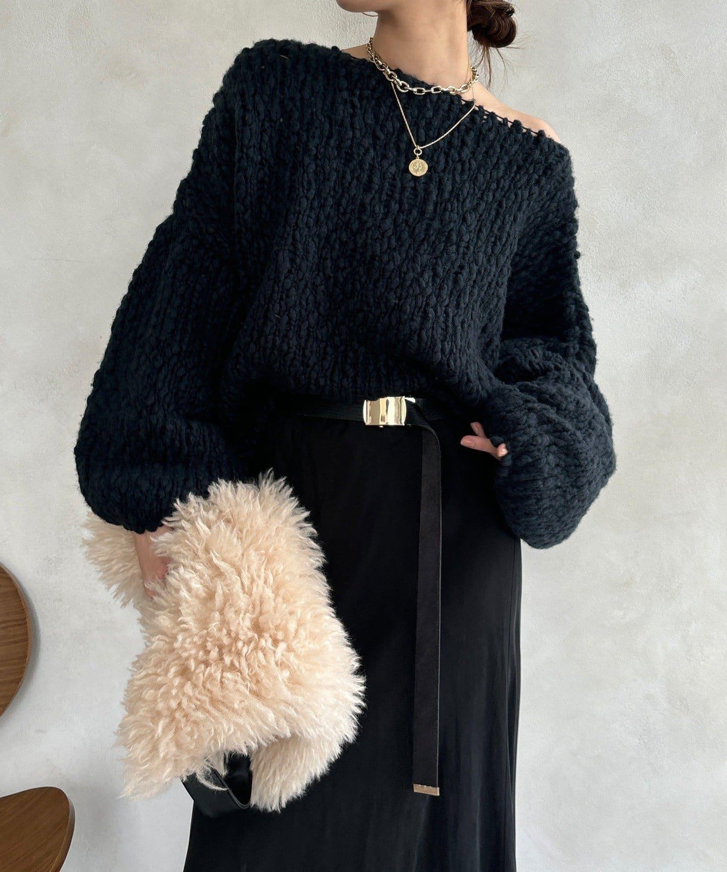 羊毛粗花呢針織衫