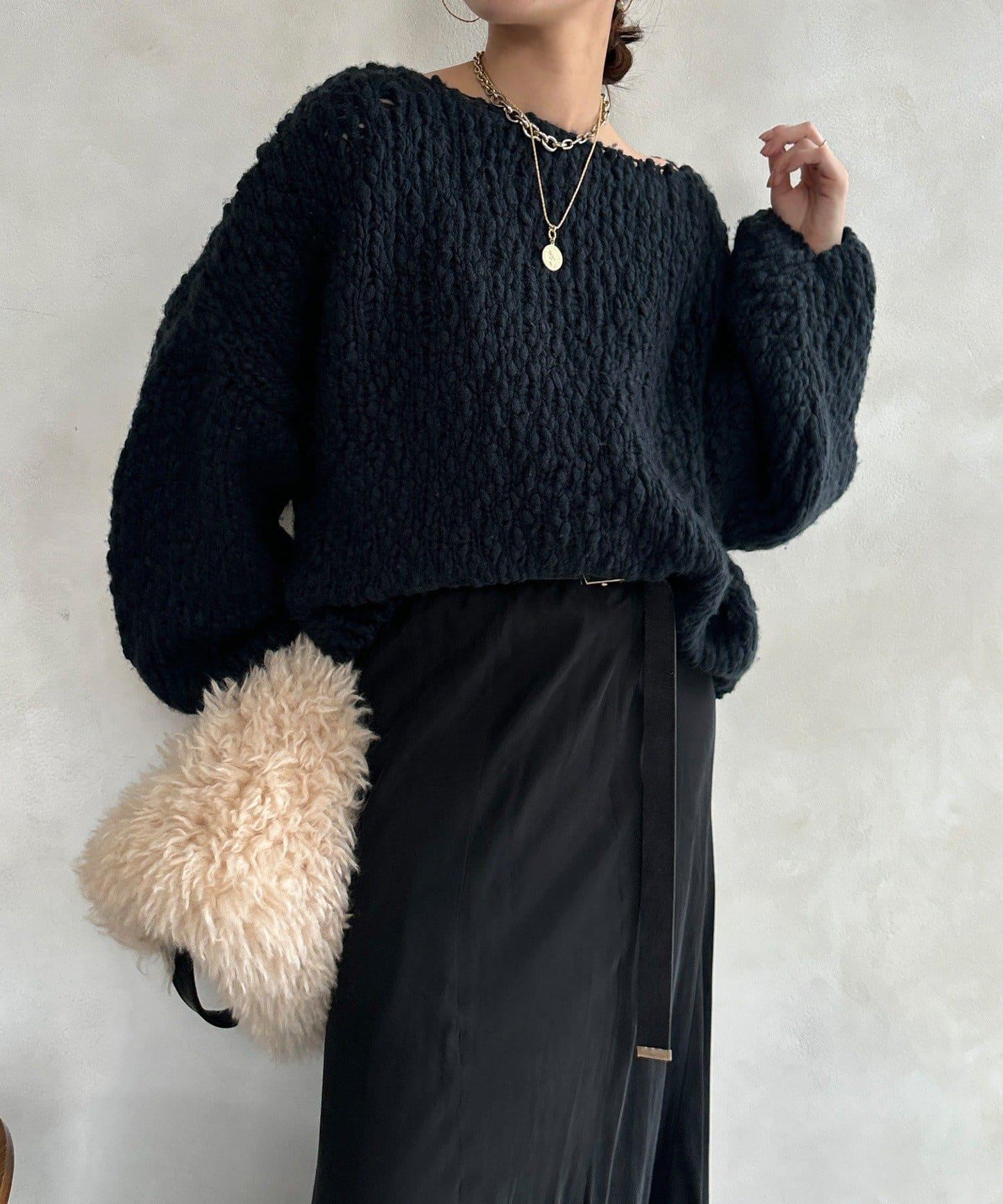 羊毛粗花呢針織衫