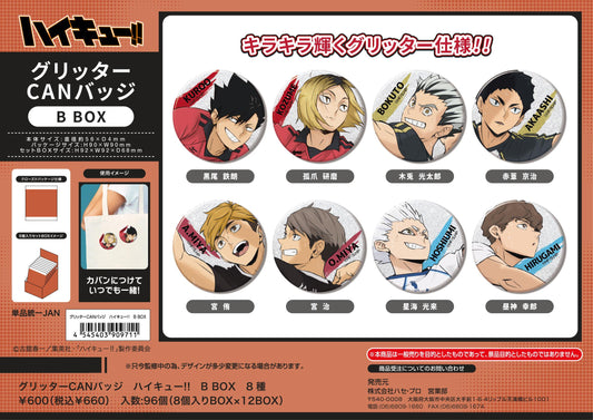 《排球少年》閃粉徽章 B BOX【BOX／8個裝】