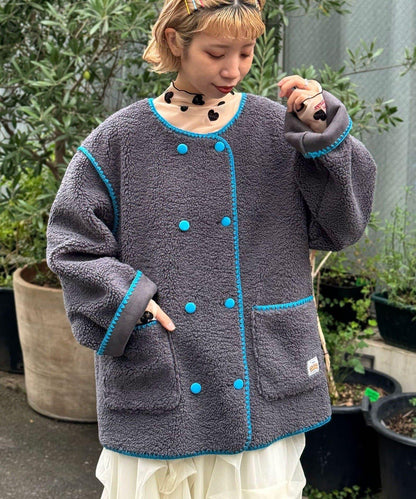 【HELLO.SANFRANCISCO/ハローサンフランシスコ】蛤殼縫線羊羔絨夾克