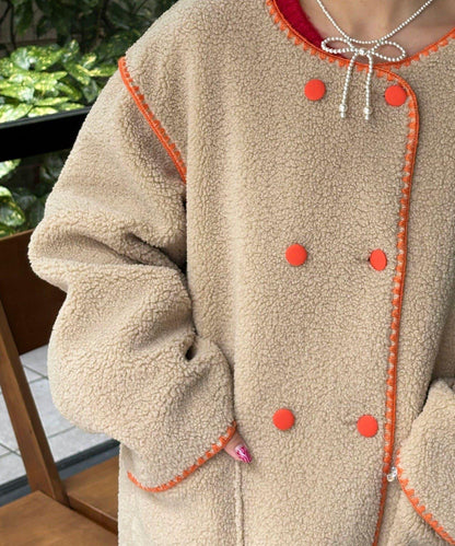 【HELLO.SANFRANCISCO/ハローサンフランシスコ】蛤殼縫線羊羔絨夾克