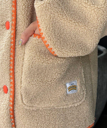 【HELLO.SANFRANCISCO/ハローサンフランシスコ】蛤殼縫線羊羔絨夾克