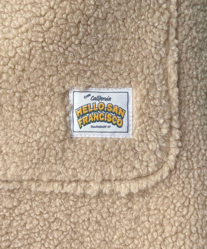 【HELLO.SANFRANCISCO/ハローサンフランシスコ】蛤殼縫線羊羔絨夾克