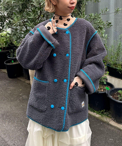 【HELLO.SANFRANCISCO/ハローサンフランシスコ】蛤殼縫線羊羔絨夾克