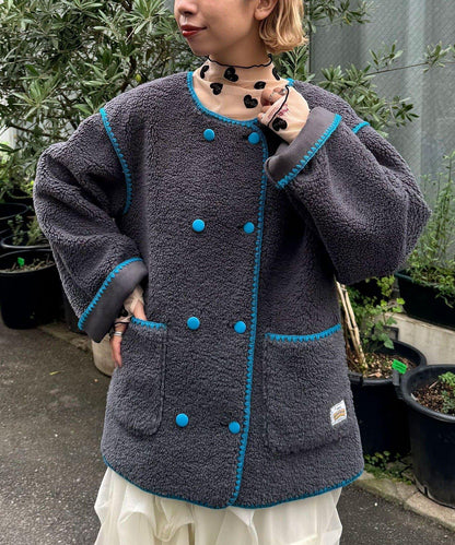 【HELLO.SANFRANCISCO/ハローサンフランシスコ】蛤殼縫線羊羔絨夾克