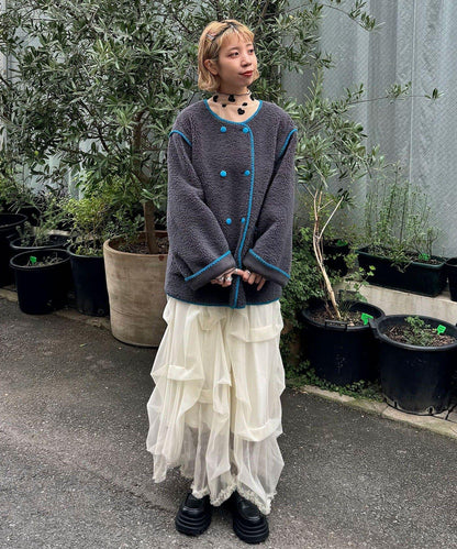 【HELLO.SANFRANCISCO/ハローサンフランシスコ】蛤殼縫線羊羔絨夾克