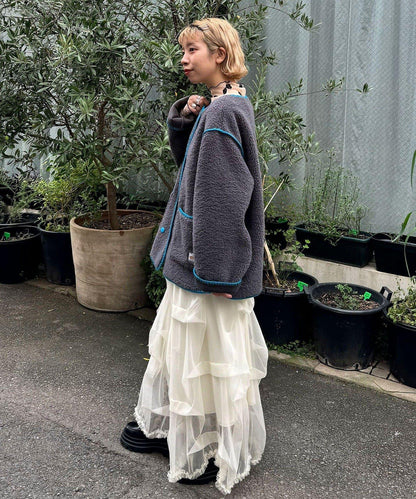 【HELLO.SANFRANCISCO/ハローサンフランシスコ】蛤殼縫線羊羔絨夾克