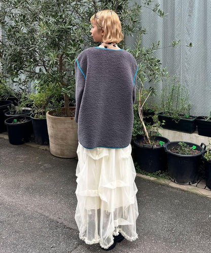 【HELLO.SANFRANCISCO/ハローサンフランシスコ】蛤殼縫線羊羔絨夾克