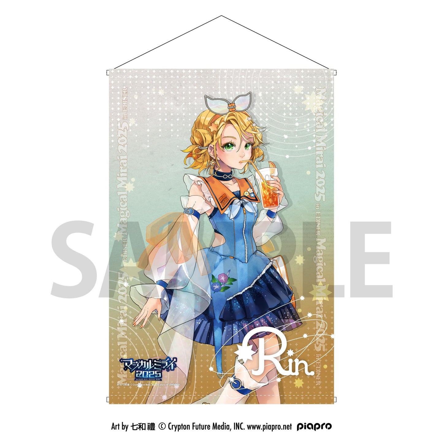 《初音未來》魔法未來2025聯動咖啡廳 in E-DINER_B2掛畫 鏡音鈴