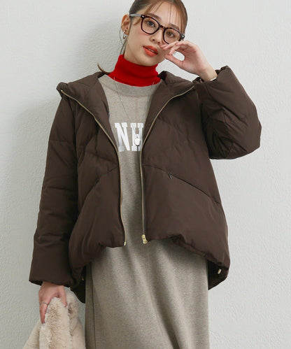 《ふんわり暖か》TENDER CLOTH連帽羽絨服