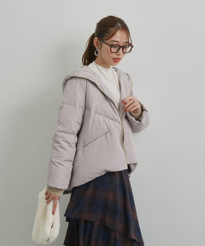 《ふんわり暖か》TENDER CLOTH連帽羽絨服