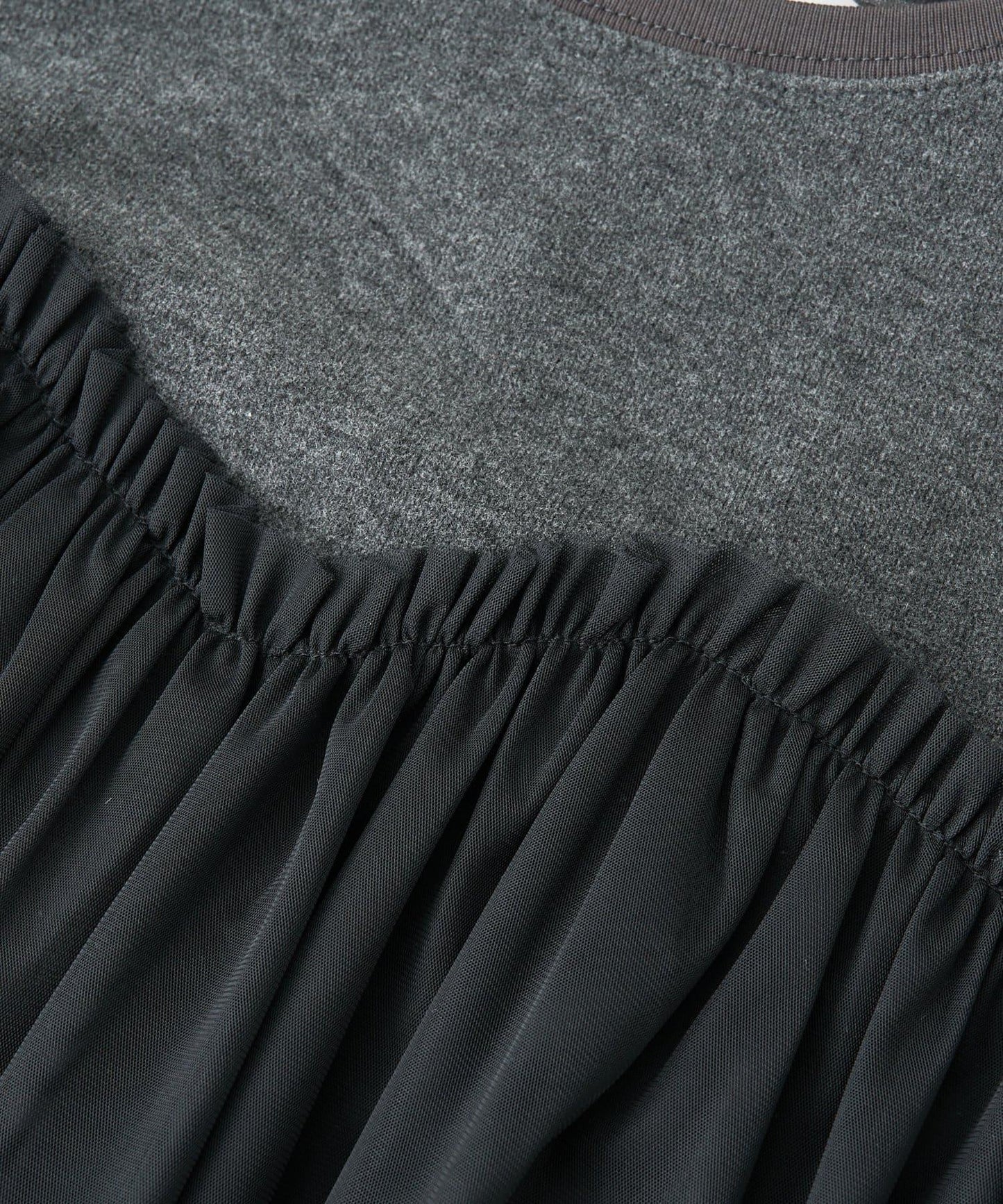 大人甜美風格拼接網紗套頭衫