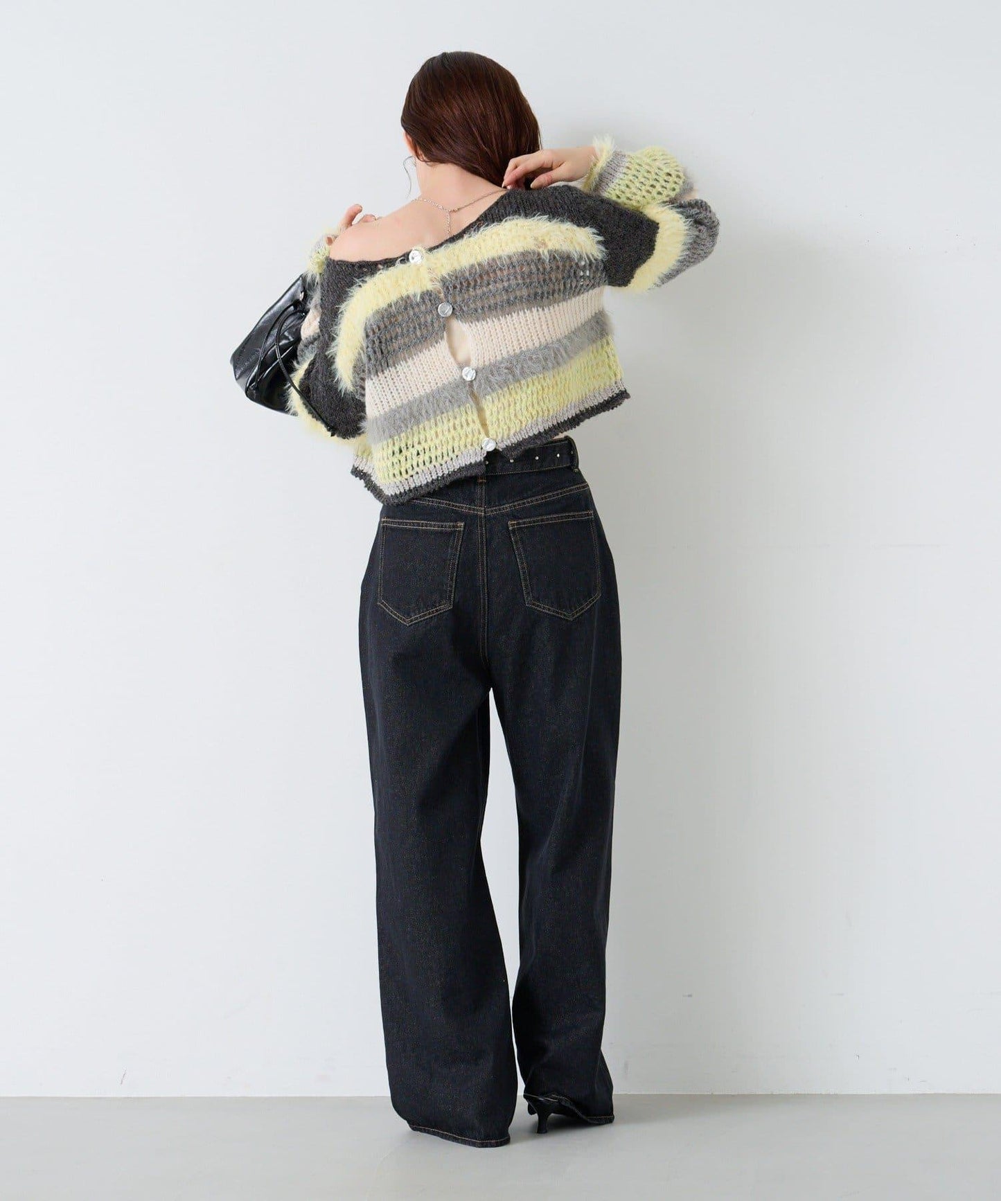 【Kastane】帶裝飾珠寶的牛仔褲