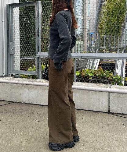 【Kastane】鉤扣羅紋長袖T恤