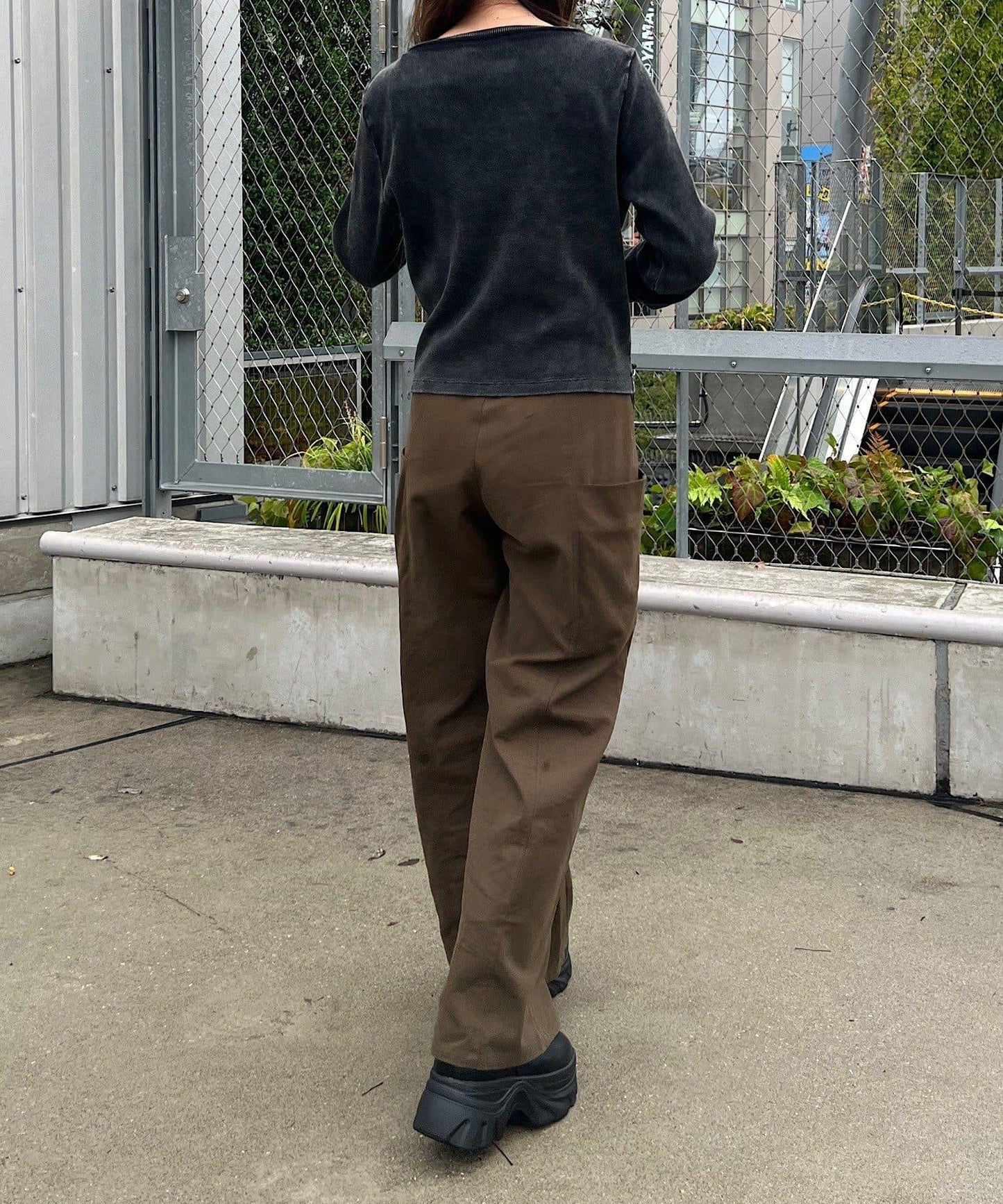 【Kastane】鉤扣羅紋長袖T恤