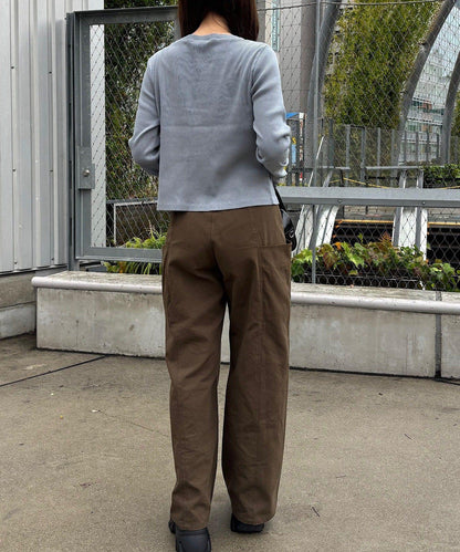 【Kastane】鉤扣羅紋長袖T恤