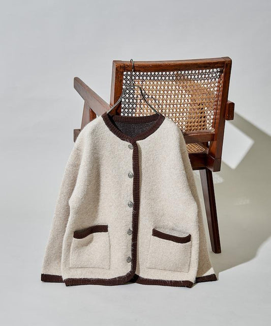 拼接裝飾提洛爾風格針織夾克